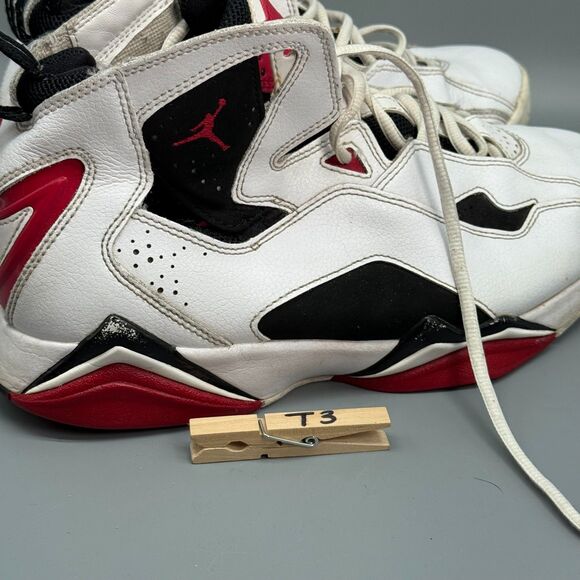 Jordan True Flight Men's 10 White Leather Basketball Sneakers Lace-Up Ankle - Picture 10 of 10